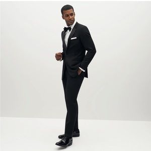 Suit Shop Classic Black Tuxedo Pants Slim